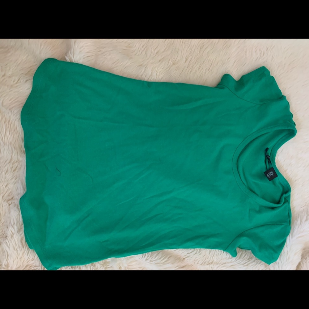 Green Scoop Neck Cynthia Rowley Top